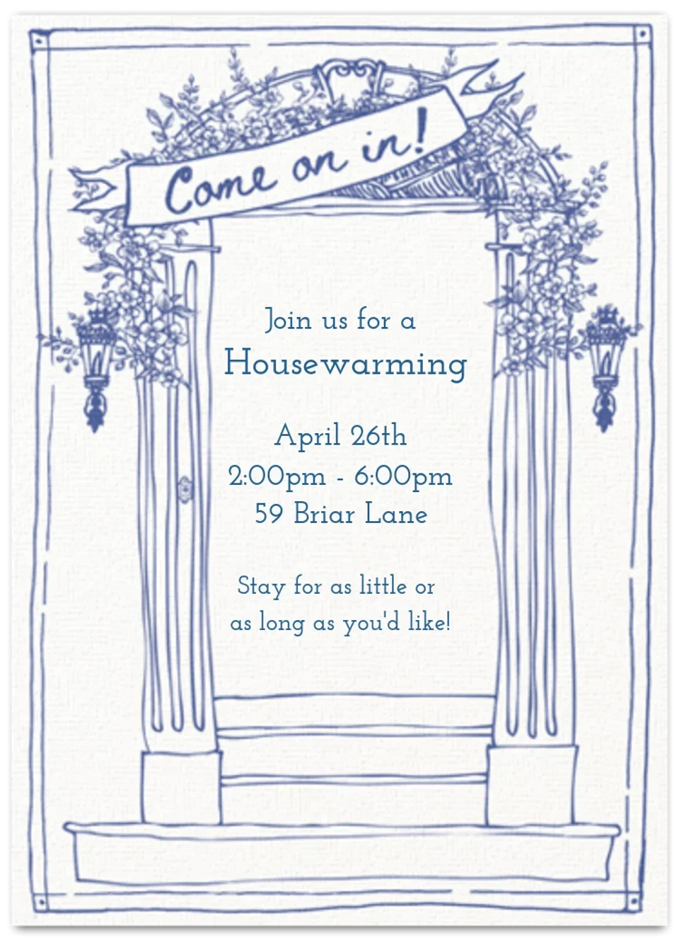 Floral Housewarming card image