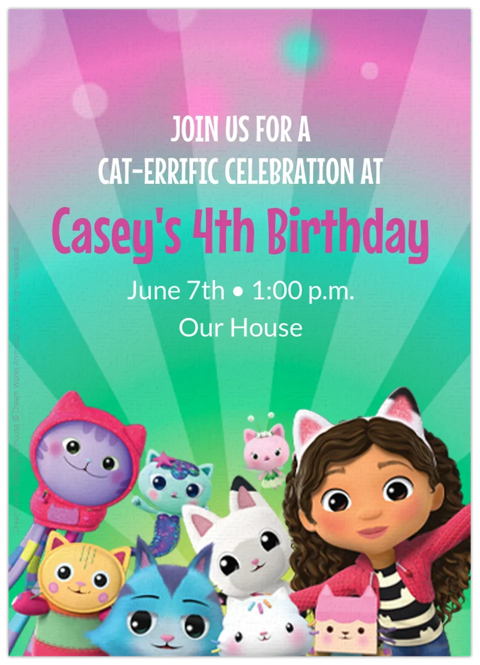 Gabby's Dollhouse | Caterrific Party card image