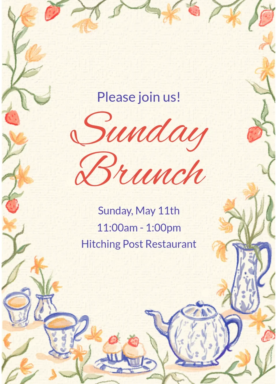 Tea & Flowers card image