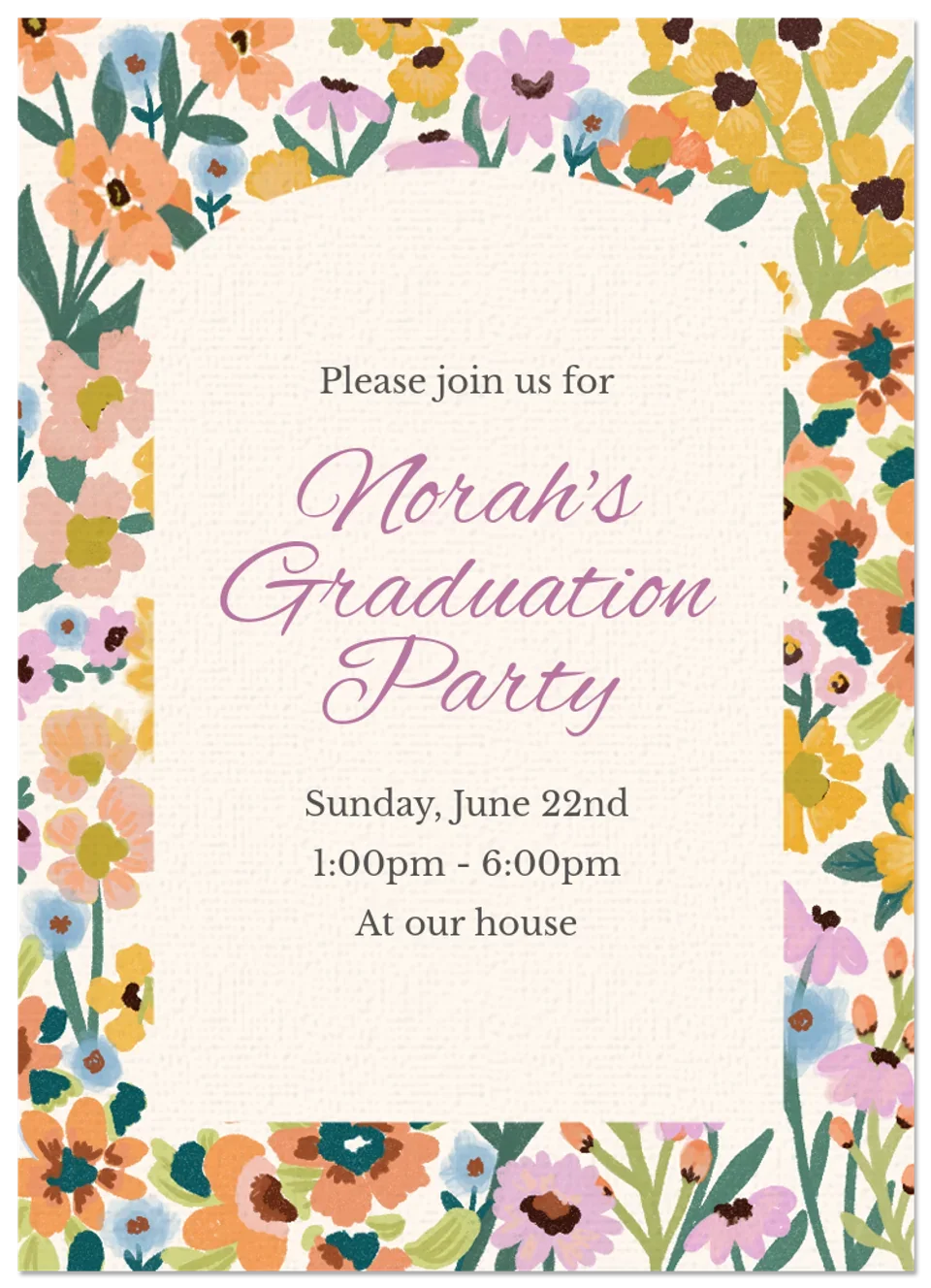 Graduation Floral Arch card image