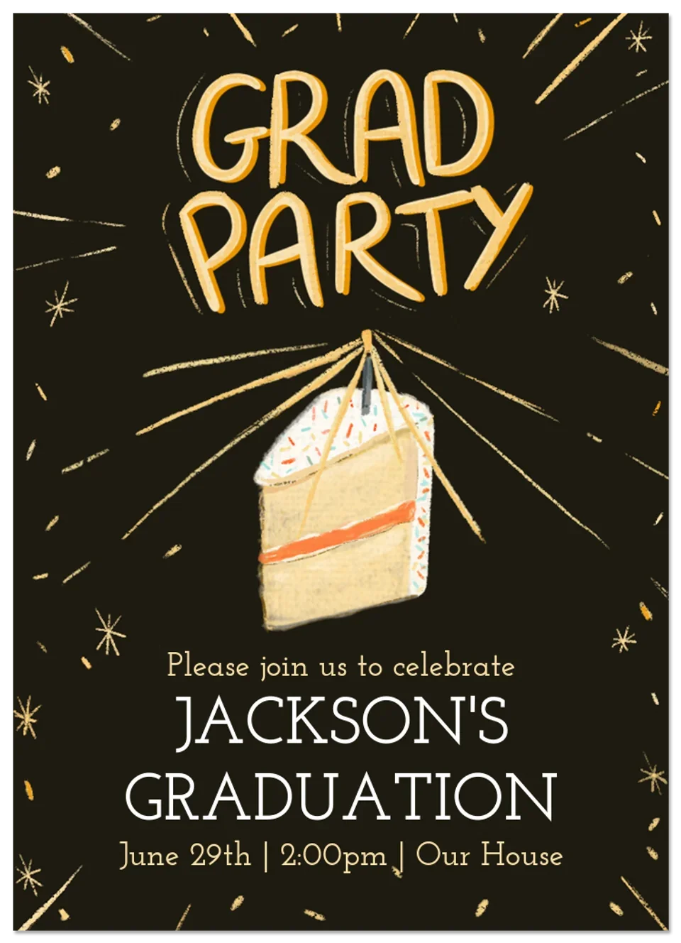Grad Cake Slice card image