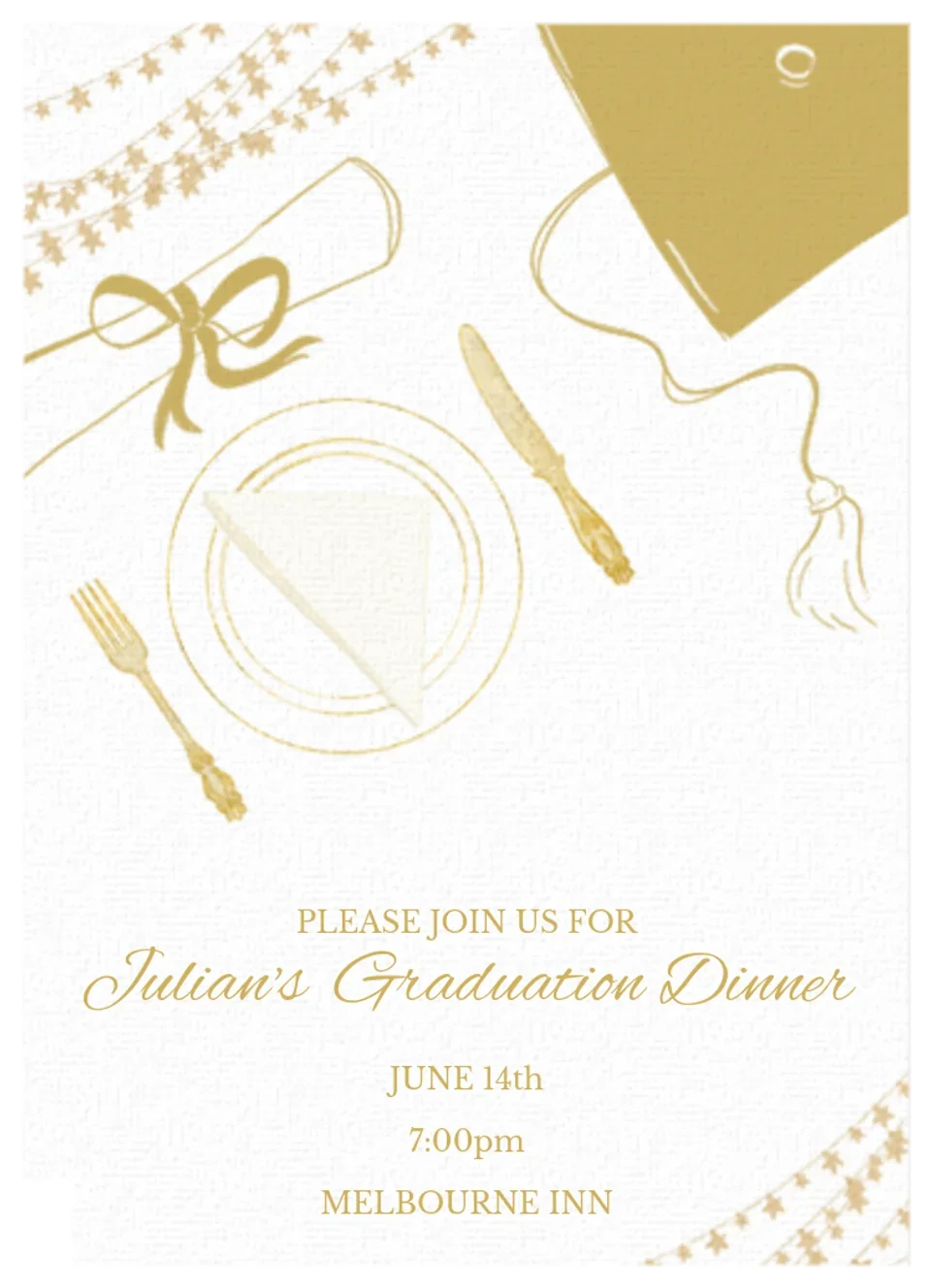 Graduation Dinner Plate card image