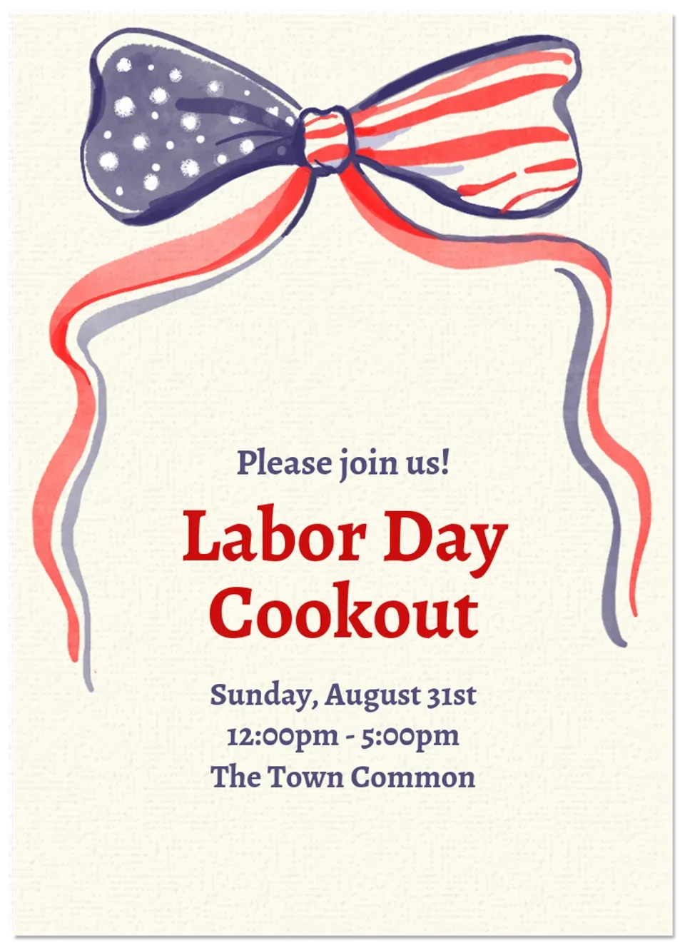 Patriotic Bow card image