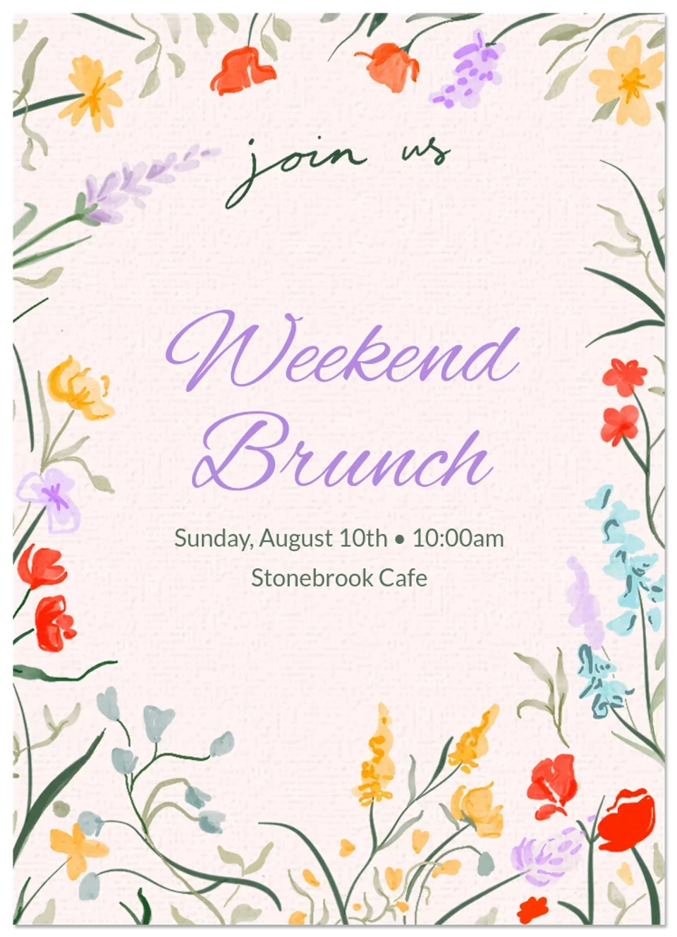 Wildflower Brunch card image