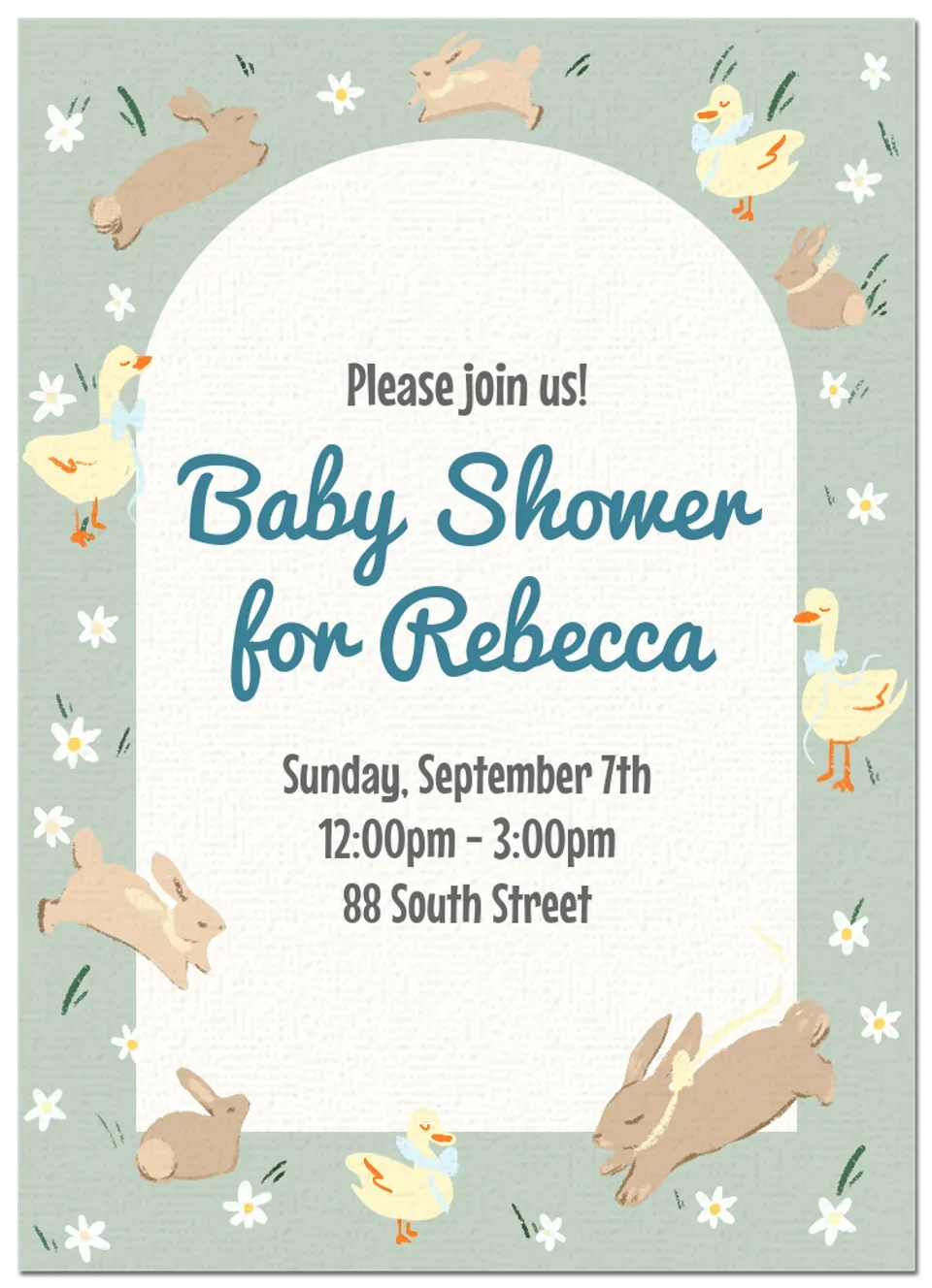 Bunnies & Ducks card image