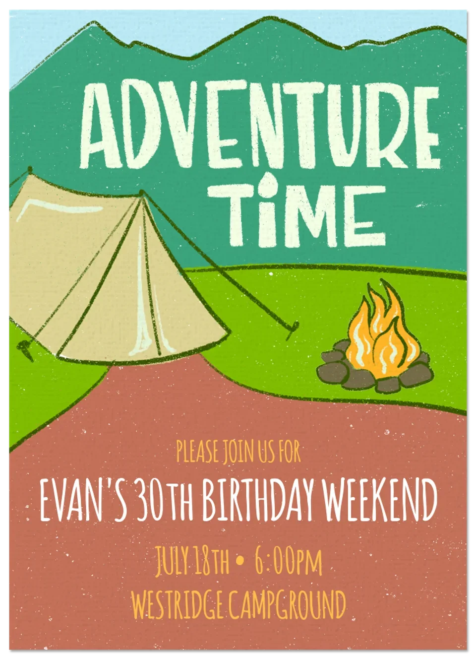 Outdoors Birthday card image