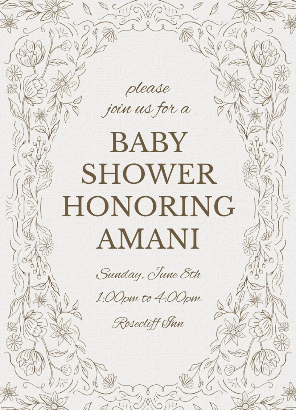 Etched Floral card image