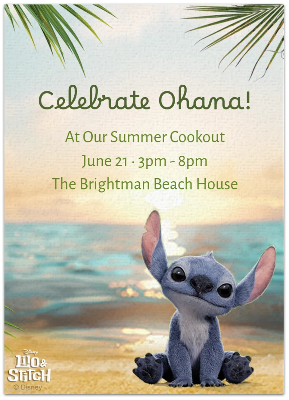 Lilo & Stitch | Summer Beach card image