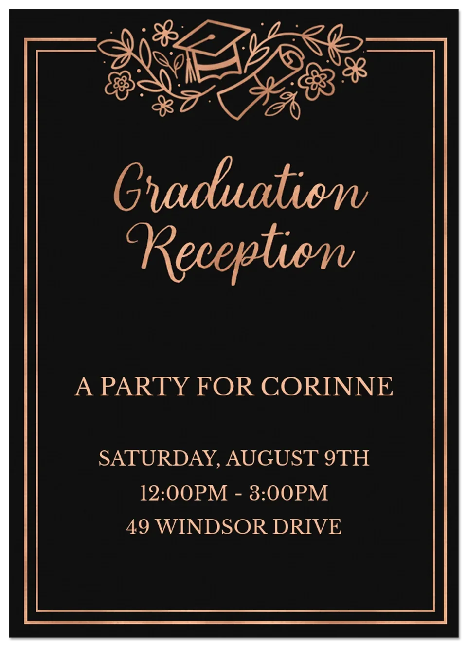 Graduation Reception card image