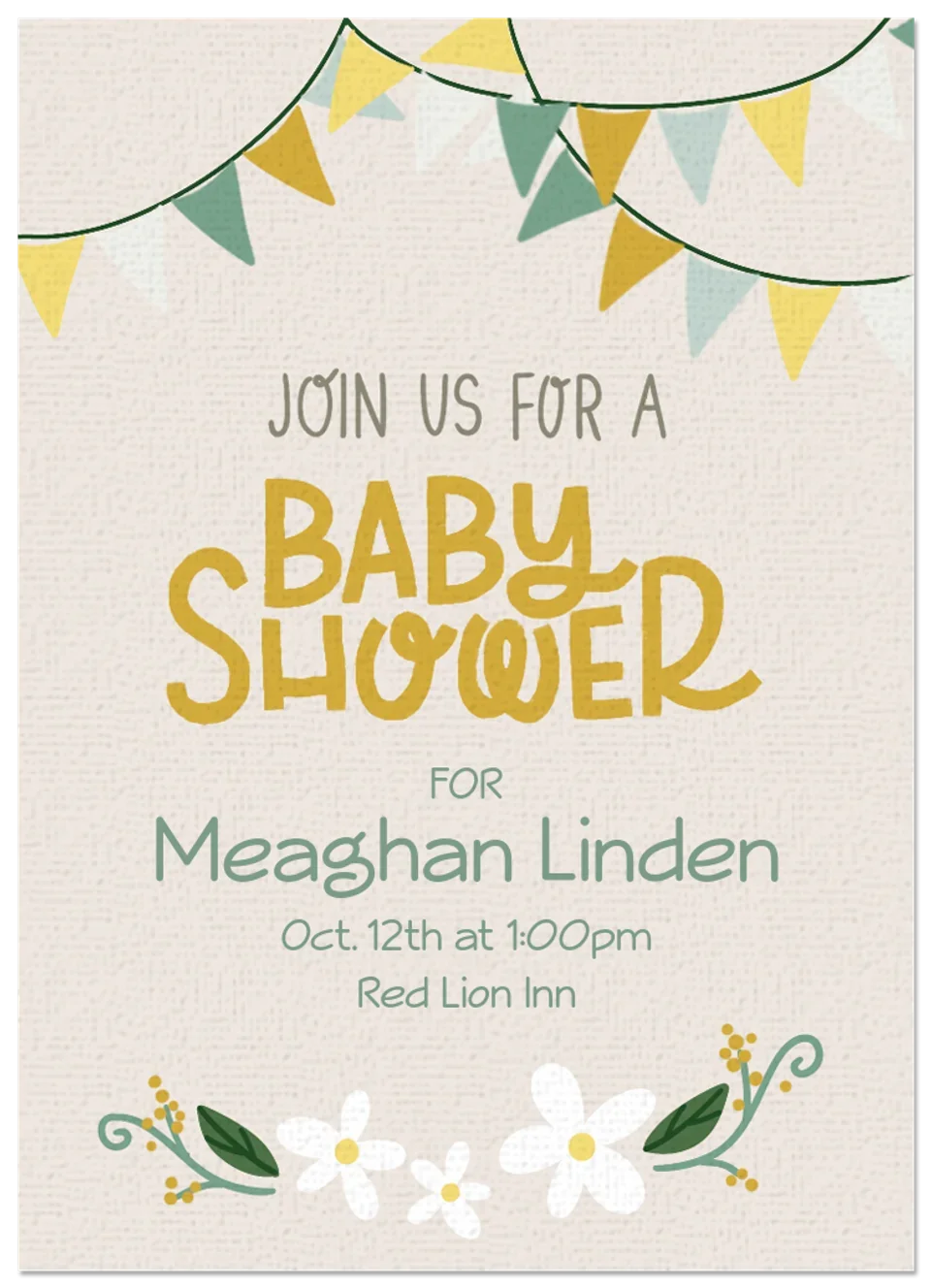 Baby Shower Lettering card image