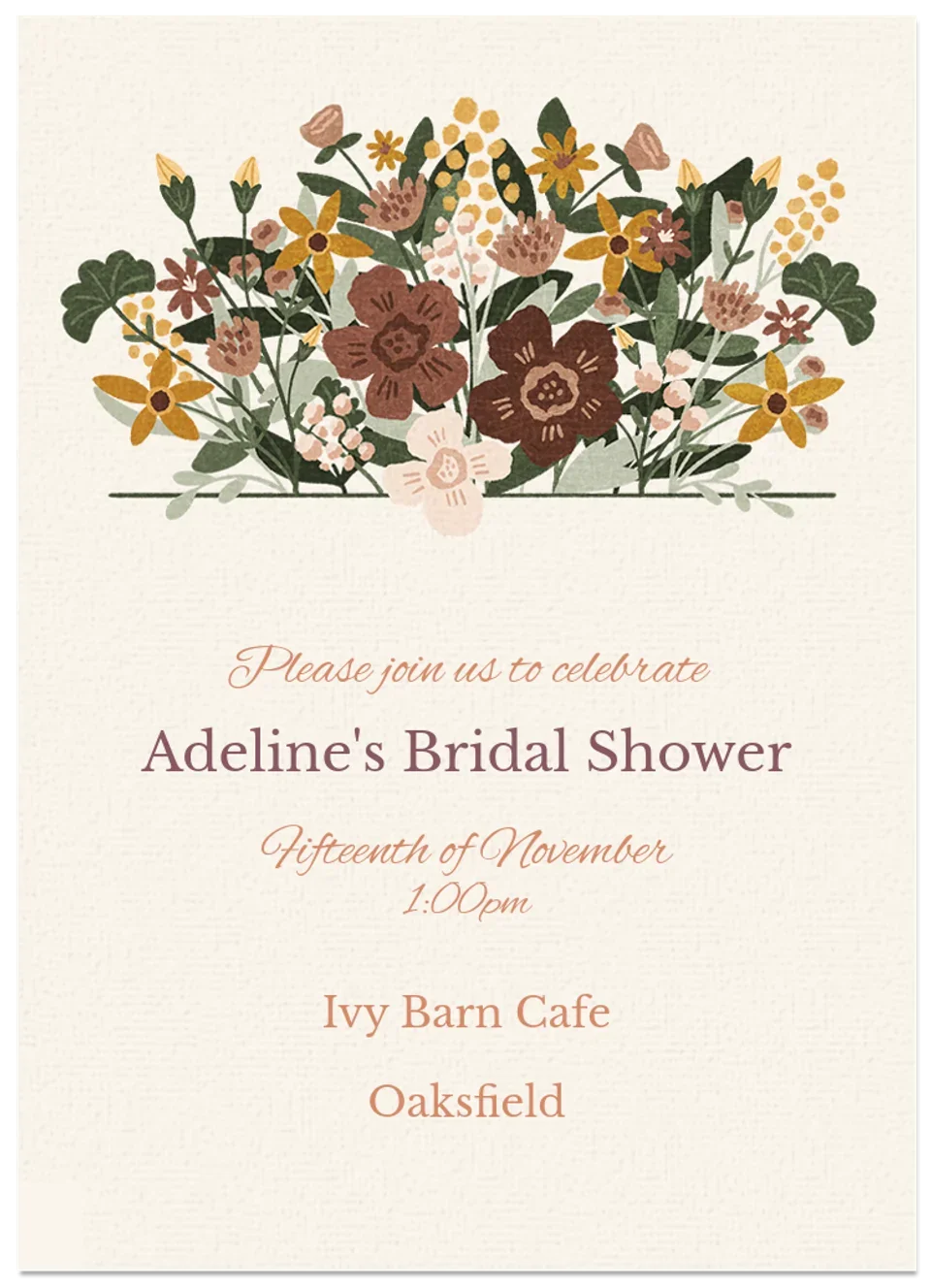 Floral Bunch Shower card image
