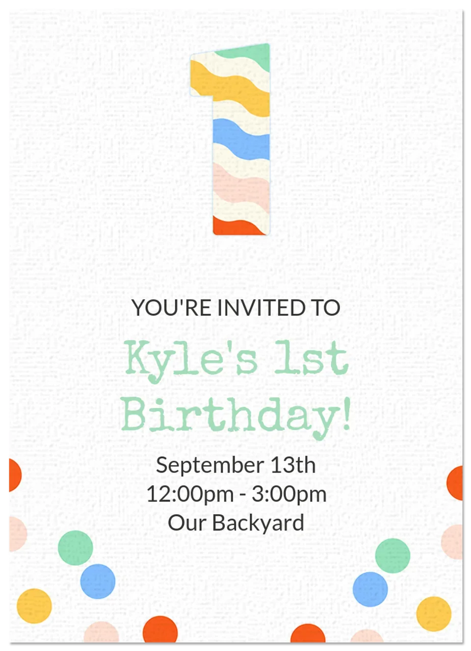 Toddler Birthday 1 card image
