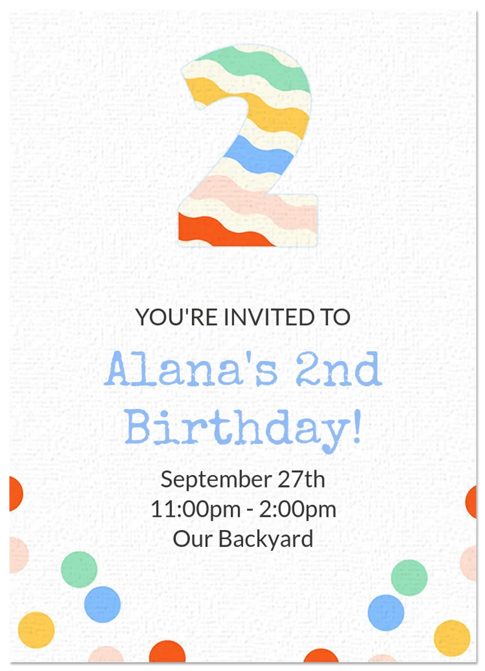 Toddler Birthday 2 card image