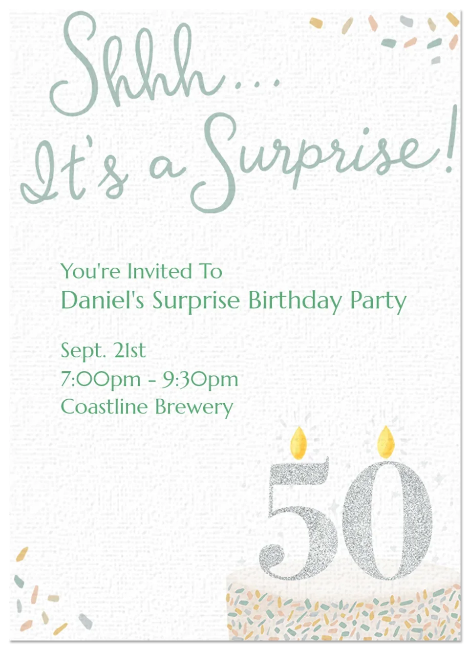 Surprise Cake 50 card image