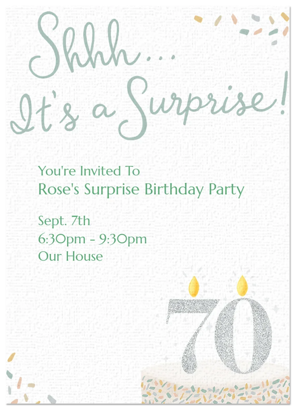 Surprise Cake 70 card image
