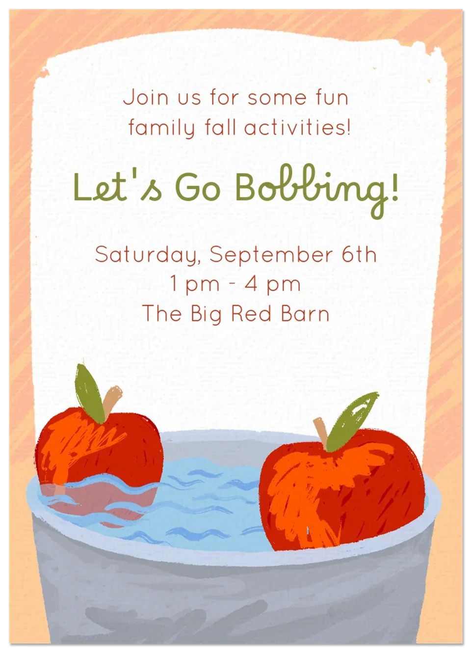 Apple Bobbing card image