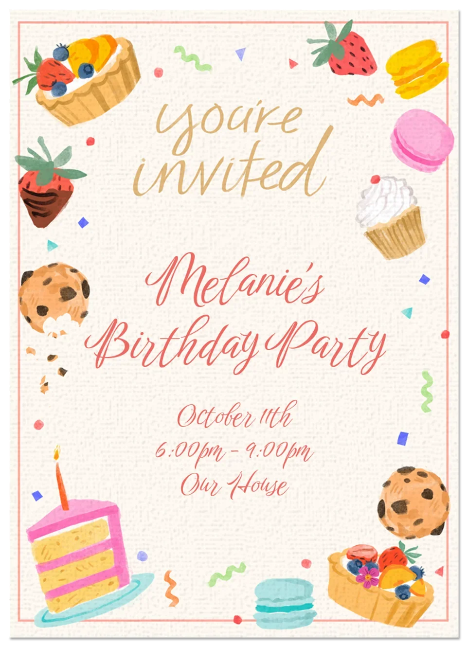 Birthday Dessert card image