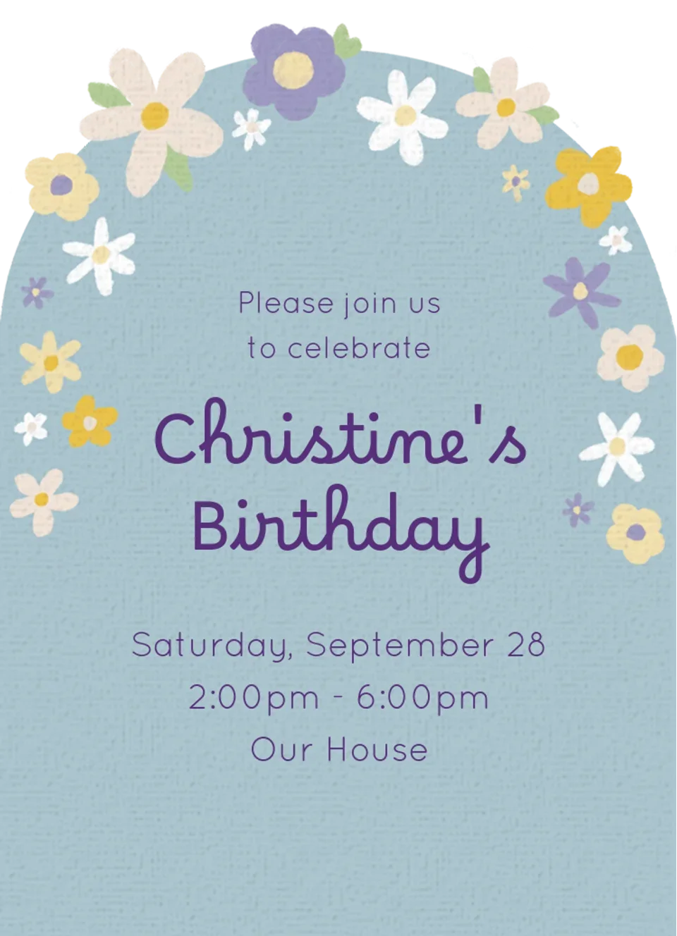 Daisy Birthday card image