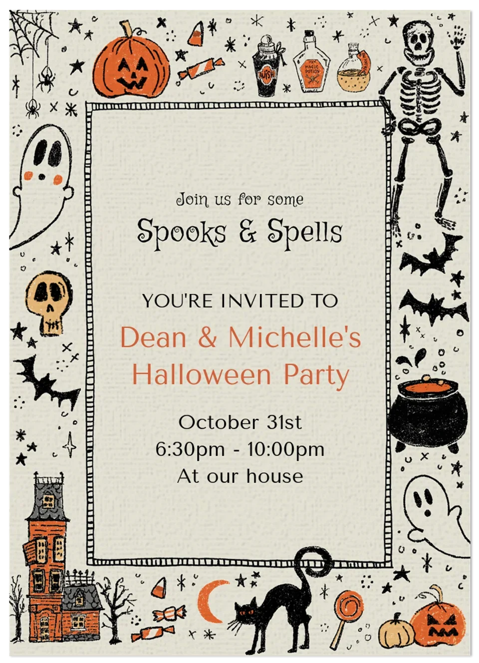 Vintage Halloween Party card image