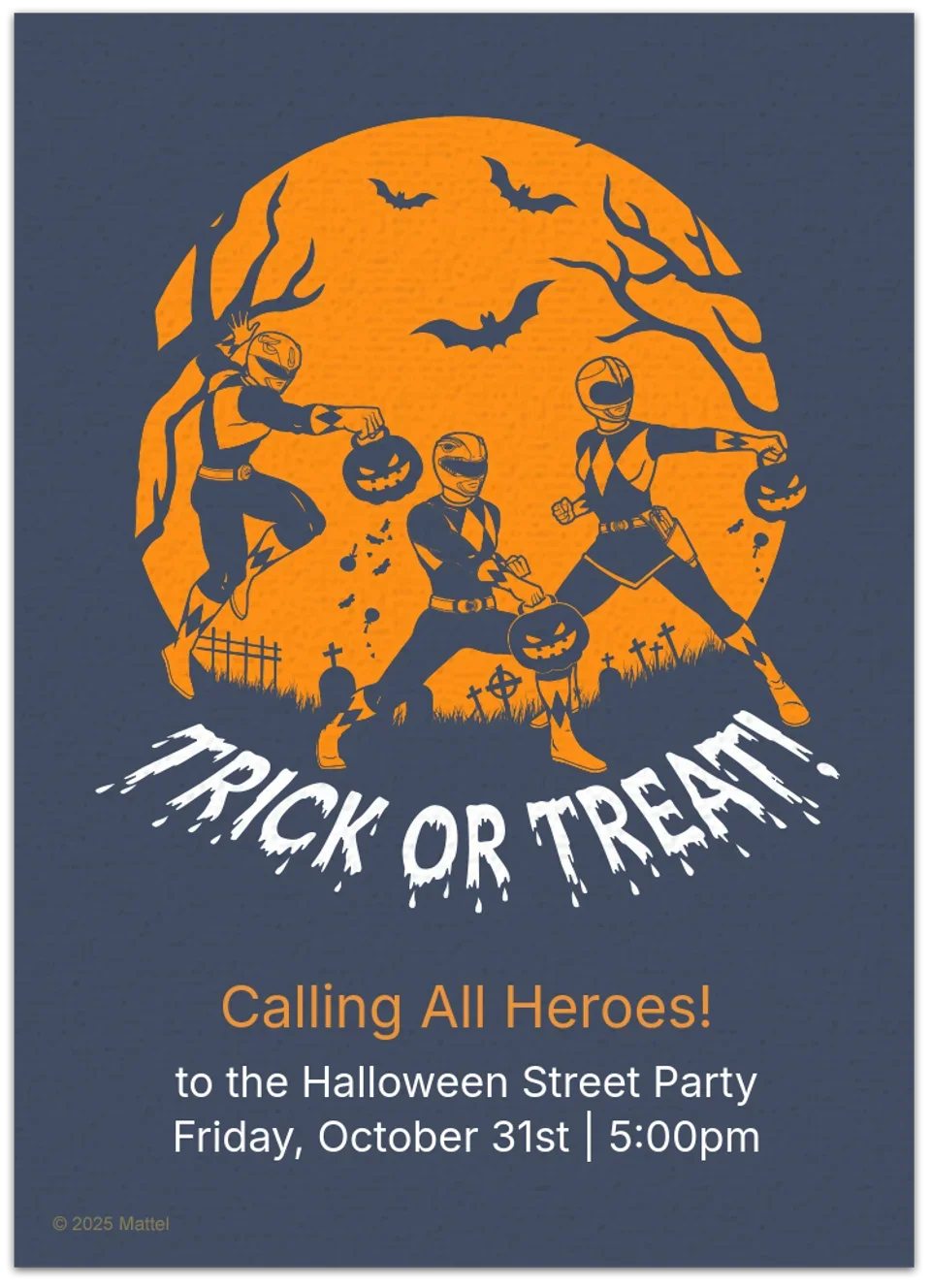 Power Rangers | Halloween card image