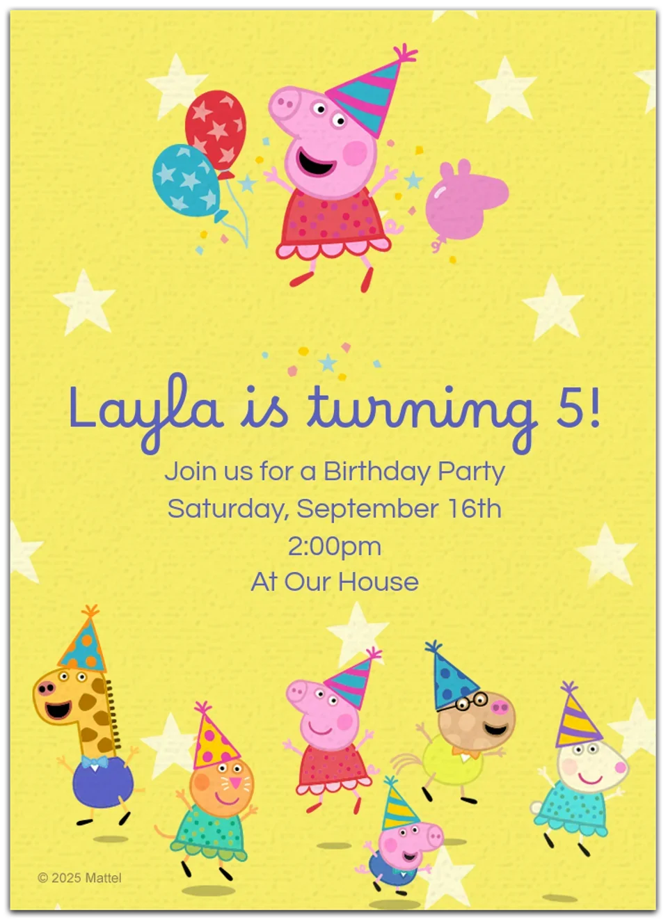 Peppa Pig | Birthday Party card image