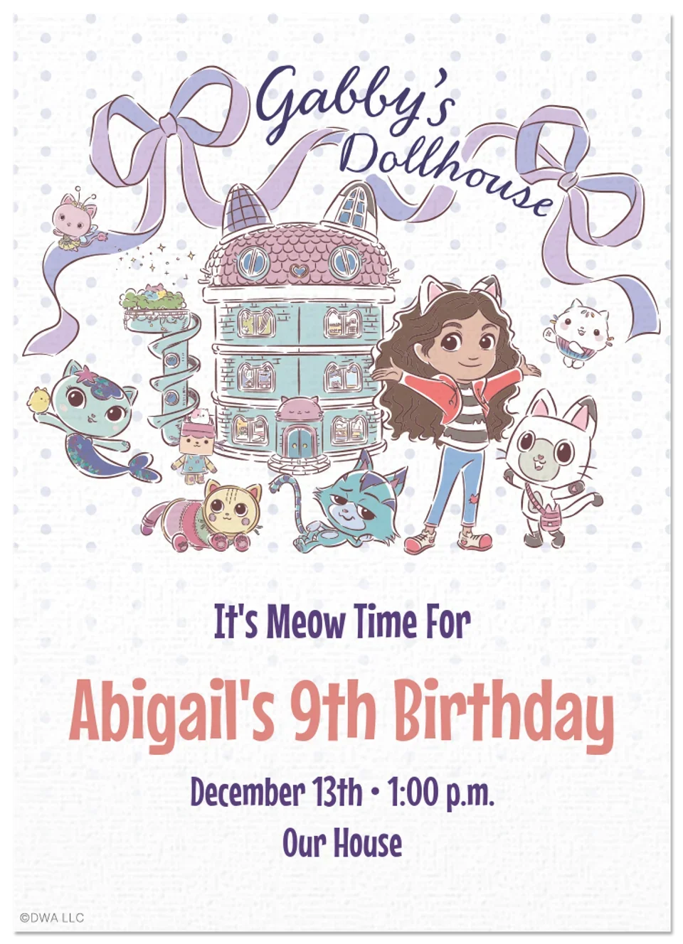 Gabby's Dollhouse | Ribbon Party card image