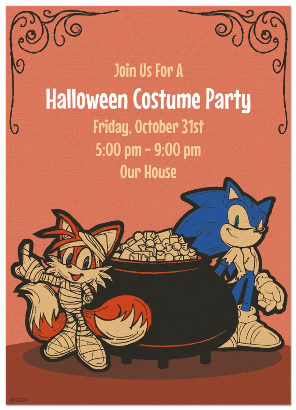 Sonic | Halloween card image