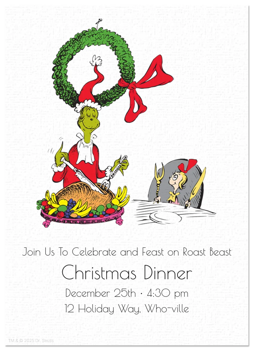 Dr. Seuss | Grinch Feast card image