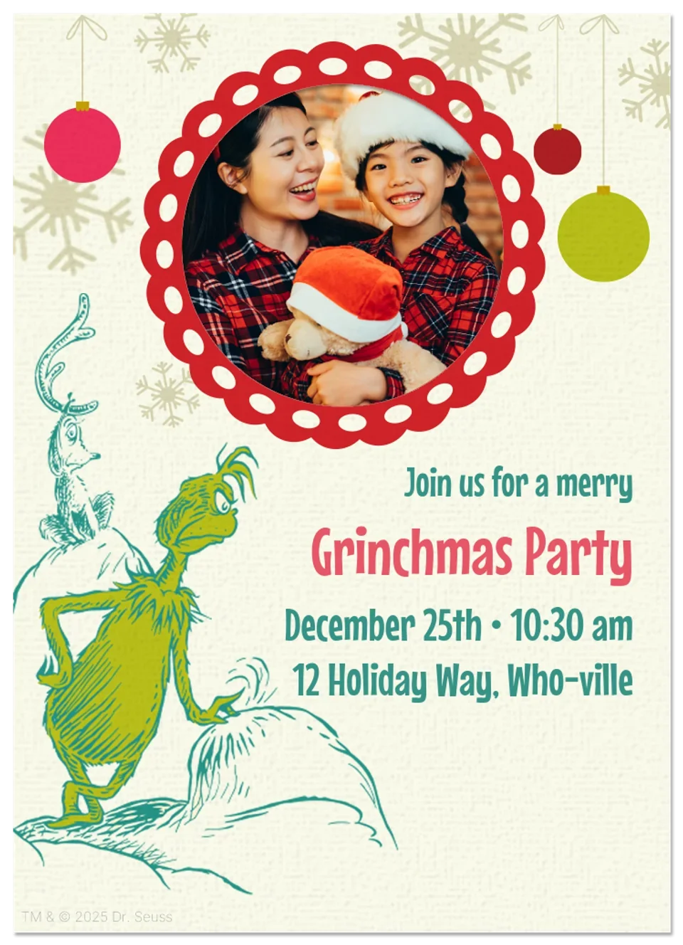 Dr. Seuss | Grinchmas Photo card image