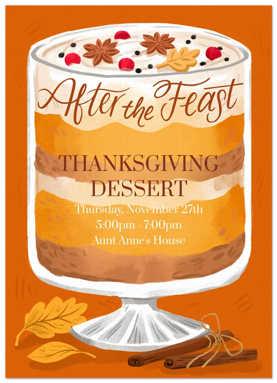 Cozy Thanksgiving Dessert card image