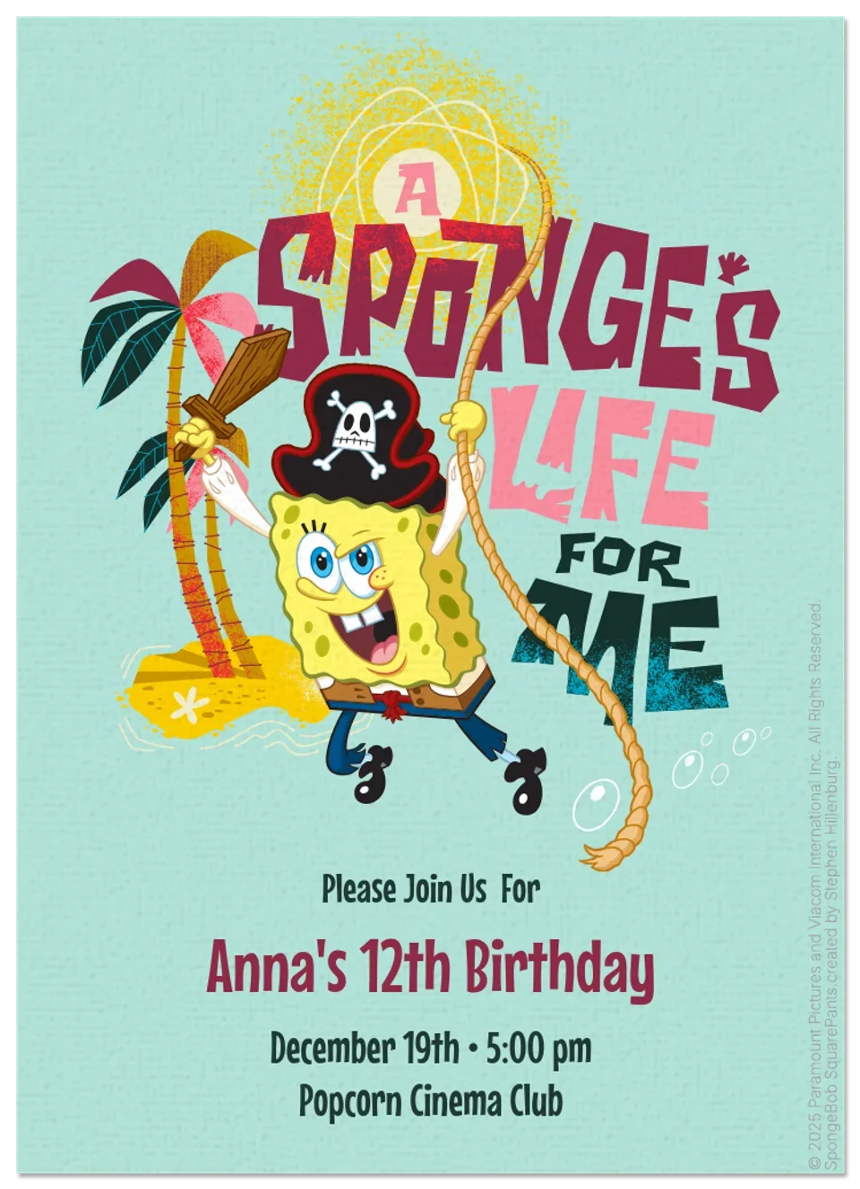 SpongeBob | Movie Birthday card image