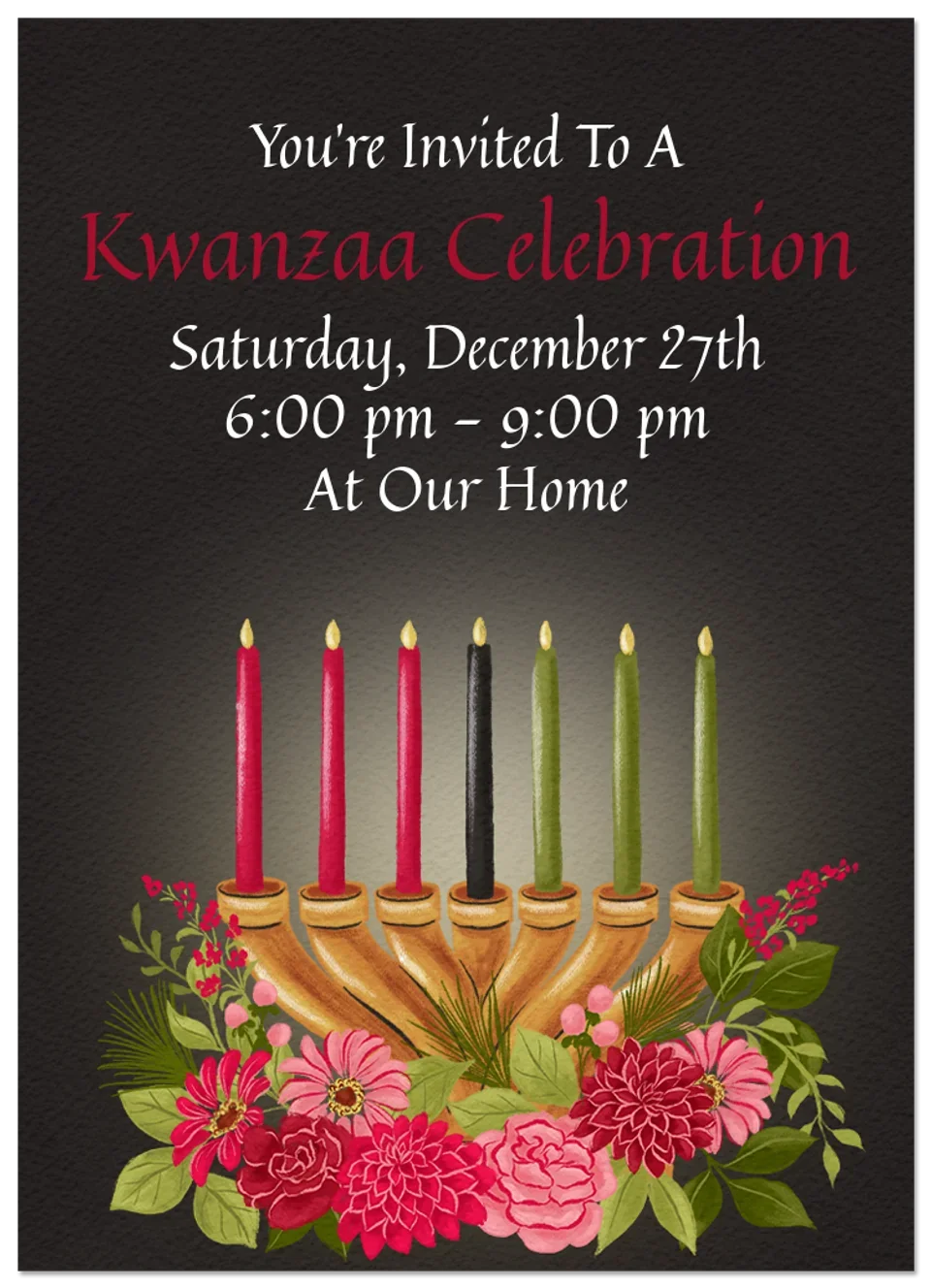 Elegant Kwanzaa card image