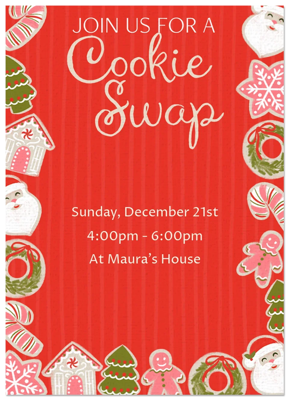 Pink & Green Cookie Swap card image