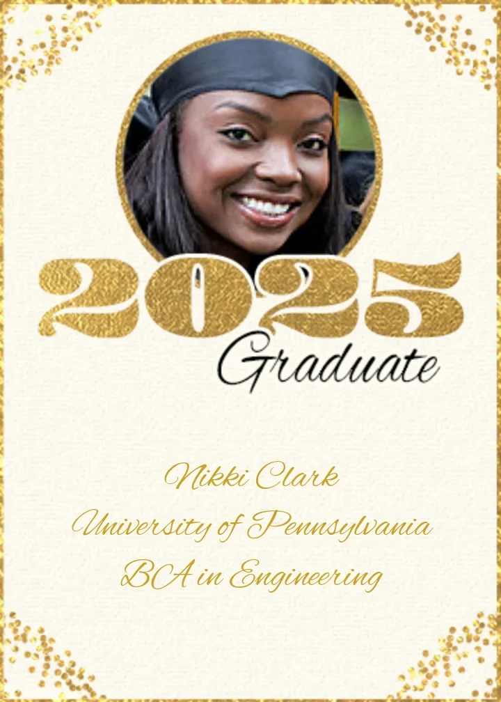 Gold Grad Photo card image