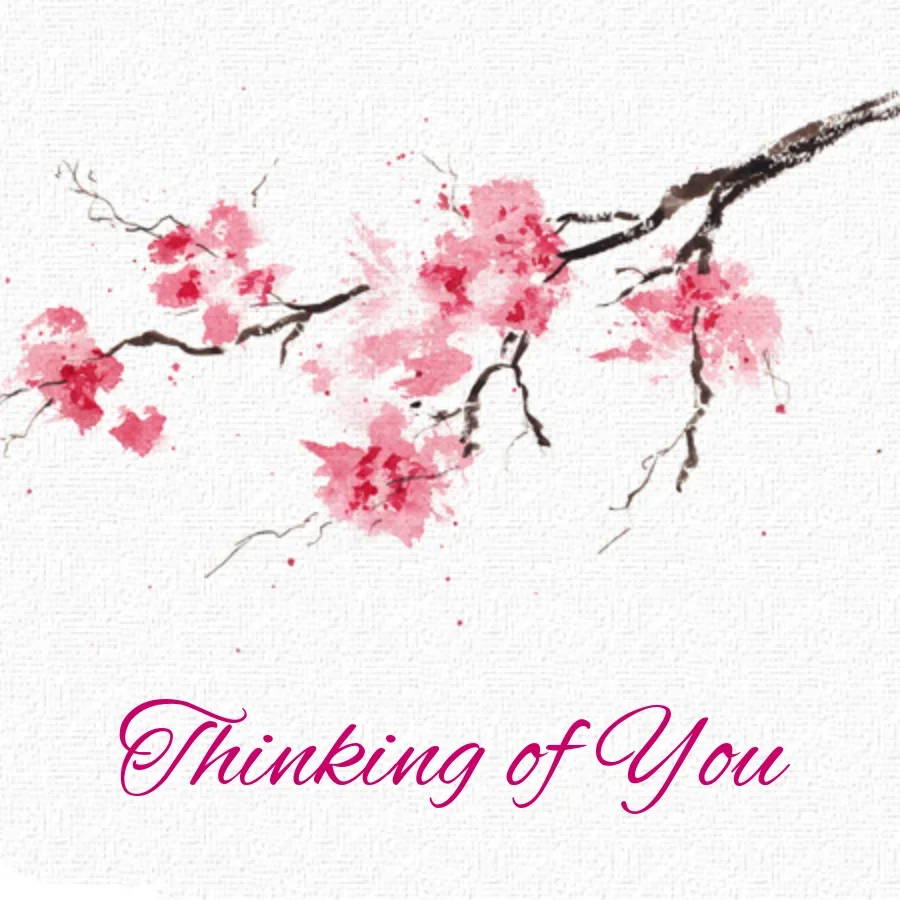 Sympathy Cherry Blossoms card image