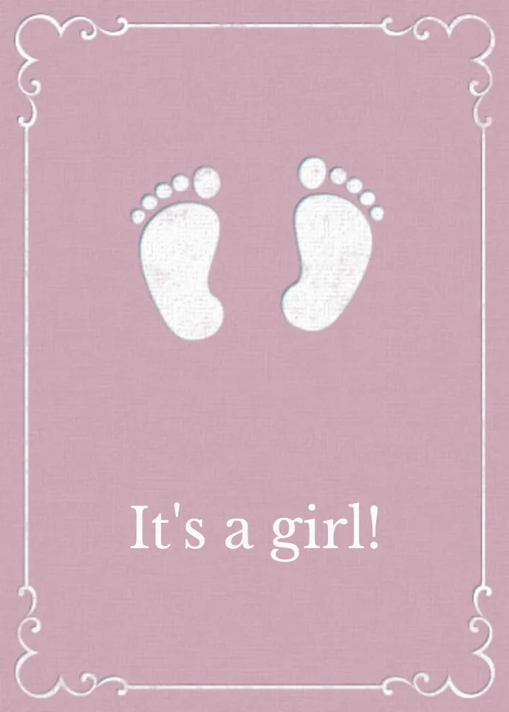 Baby Girl Feet card image