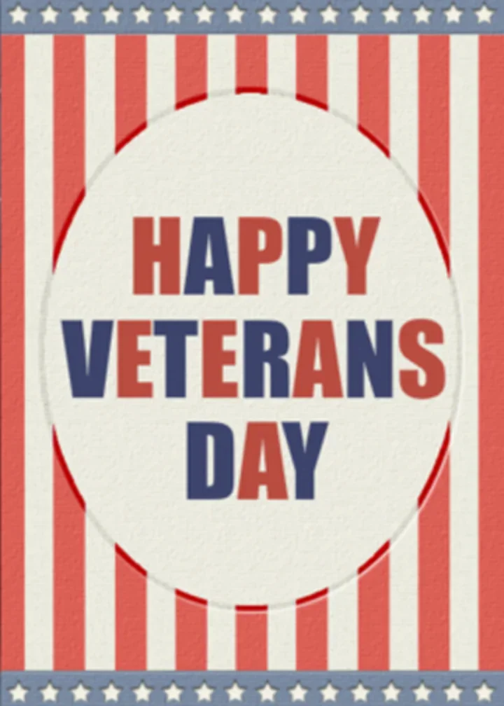 Patriotic Stars and Stripes card image