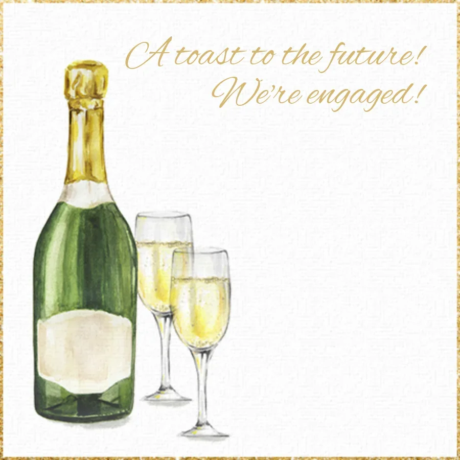 Engagement Toast to the Future card image