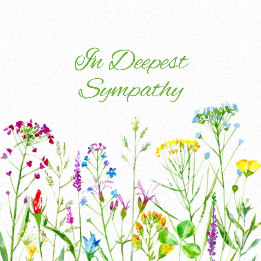 Sympathy Flowers card image