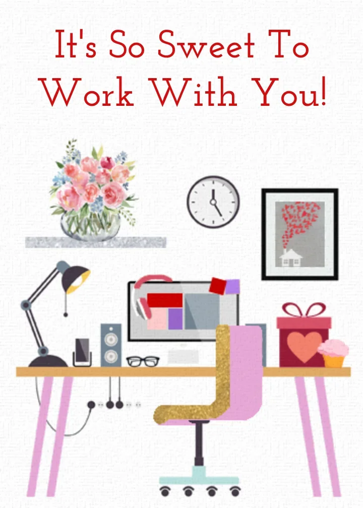 Co-Worker Valentine card image