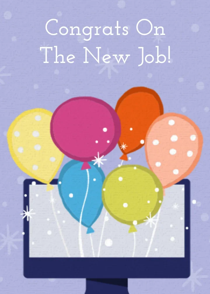 New Job Balloons card image