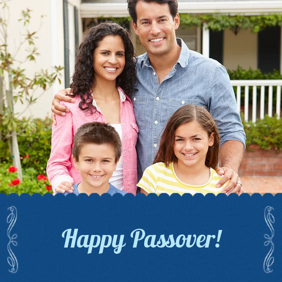 Simple Passover Photo Frame card image