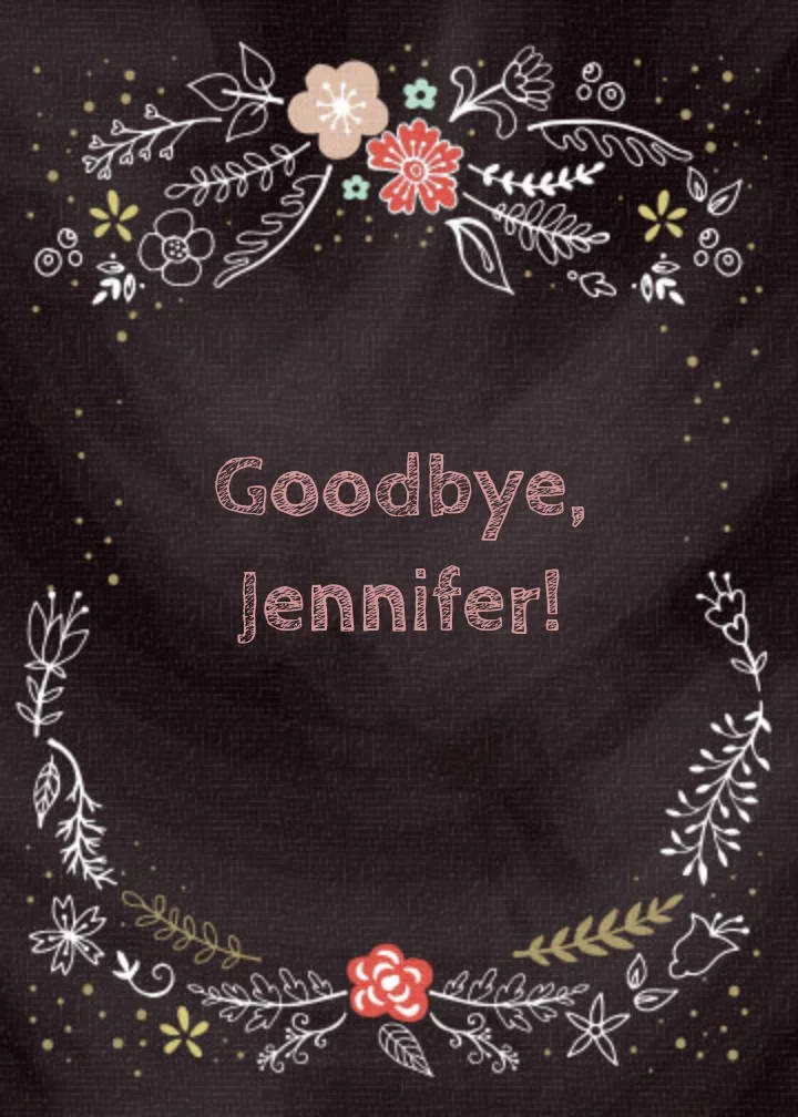 Personalized Goodbye Chalkboard card image