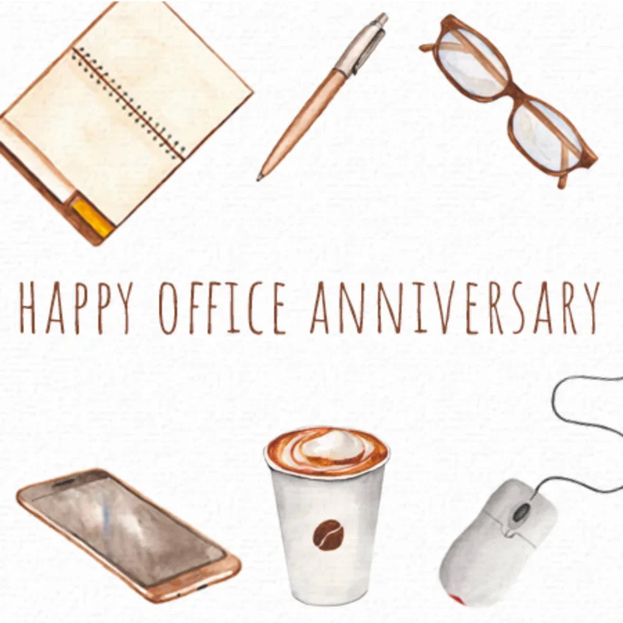 Happy Office Anniversary card image