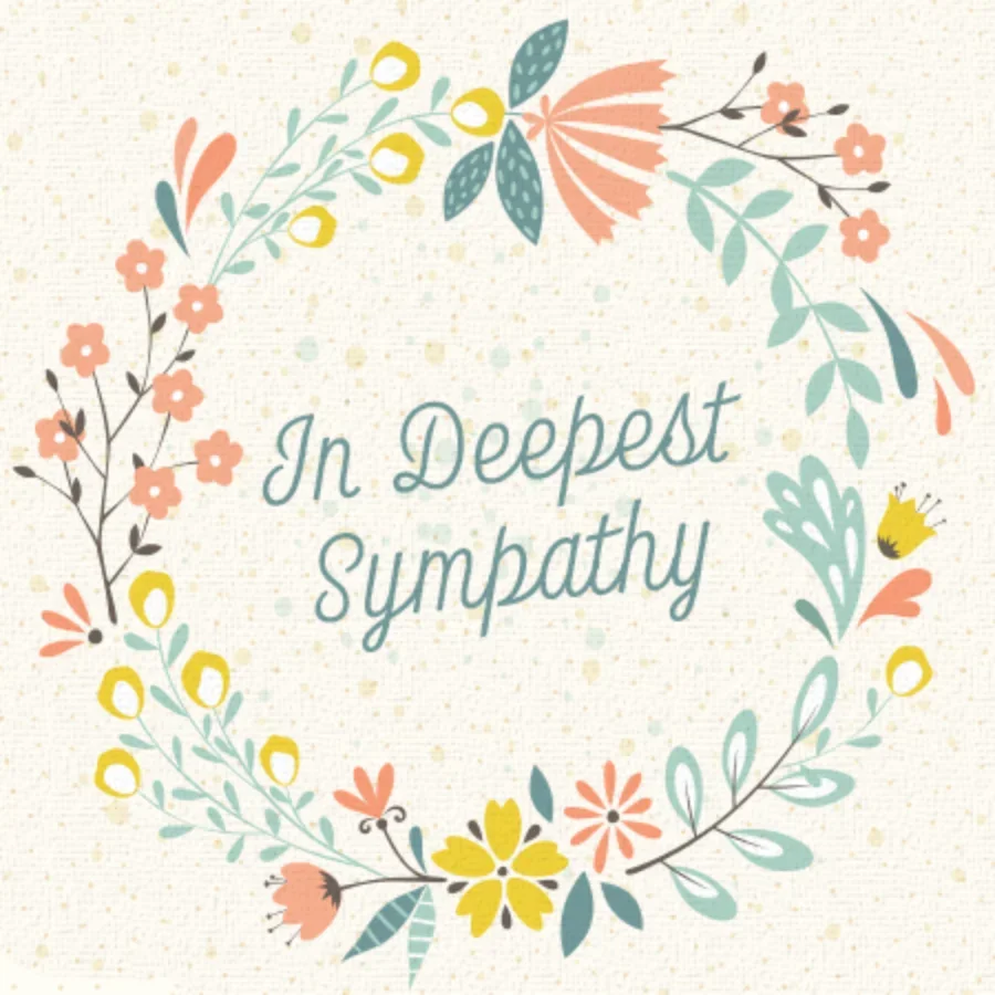 Sympathy Floral Wreath card image