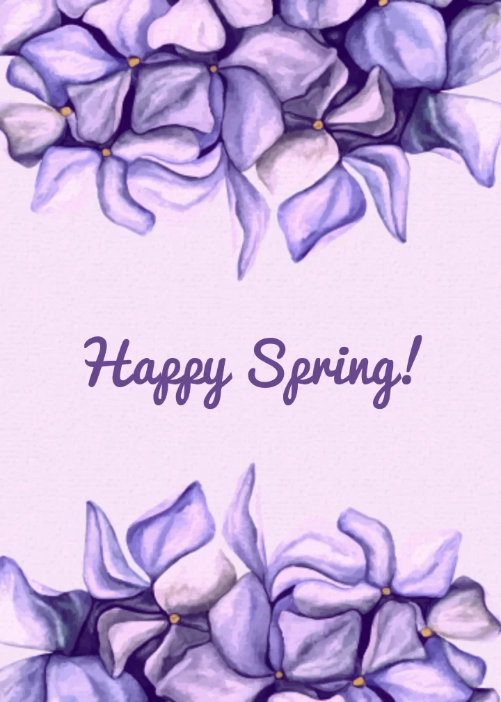 Spring Purple Flowers card image