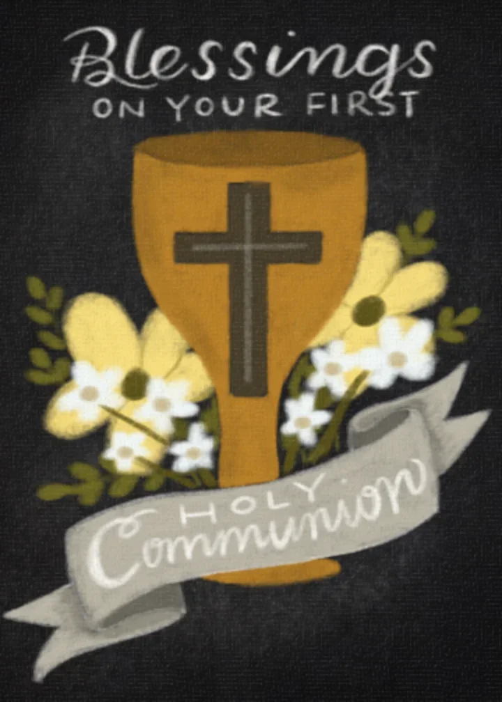 First Communion Blessings card image