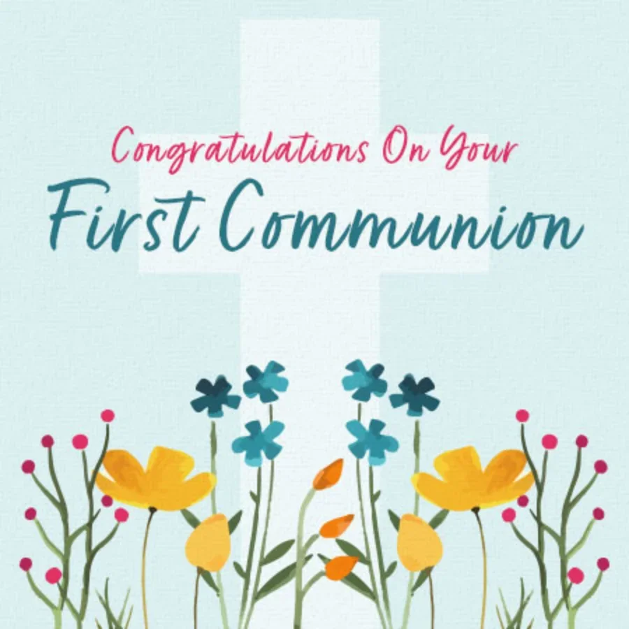 First Communion Wildflowers card image