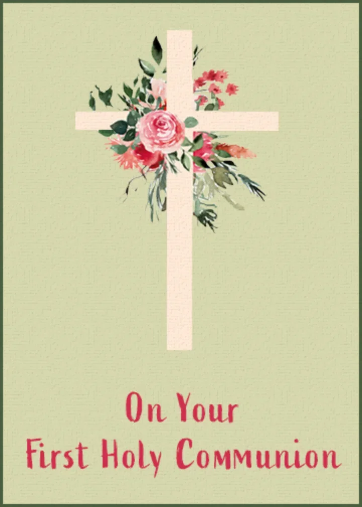 First Communion Cross card image