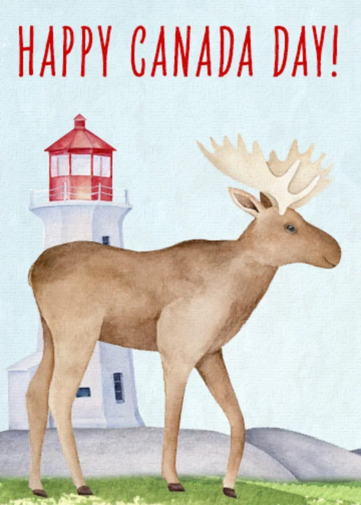 Canada Day Moose card image